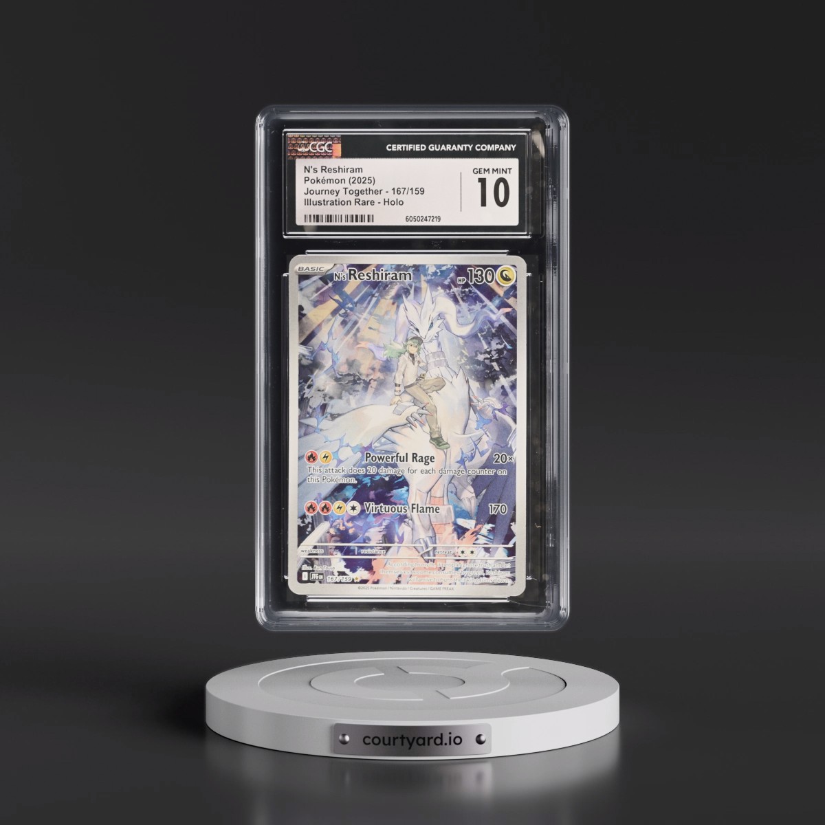 2024 Journey Together - JTG EN #167/159 N's Reshiram - Illustration Rare Holo (CGC 10 GEM MINT)