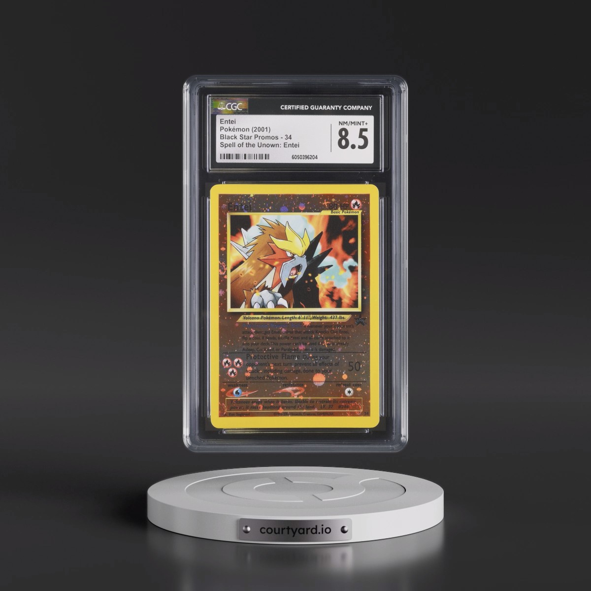 1999 Black Star Promos #34 Entei - Reverse Holo Spell of the Unown: Entei () (CGC 8.5 NM-MT+)