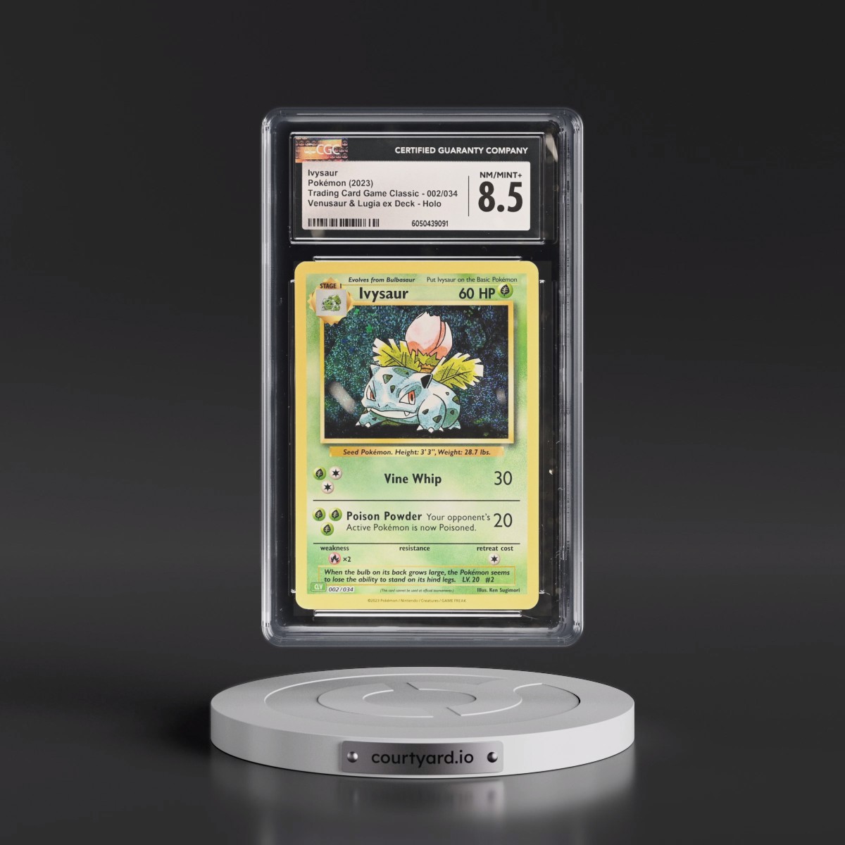 2023 Trading Card Game Classic - CLV, CLC, CLB #002/034 Ivysaur - Venusaur & Lugia ex Deck - CLV Holo (CGC 8.5 NM-MT+)
