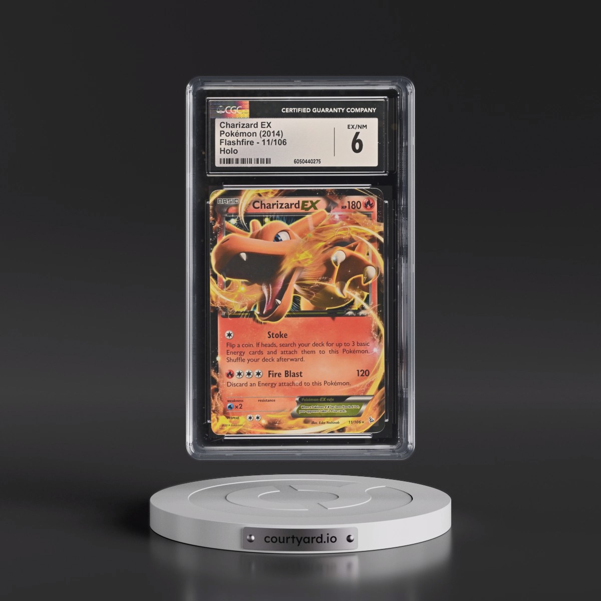 2014 Flashfire #11/106 Charizard EX - Holo (CGC 6 EX-NM)