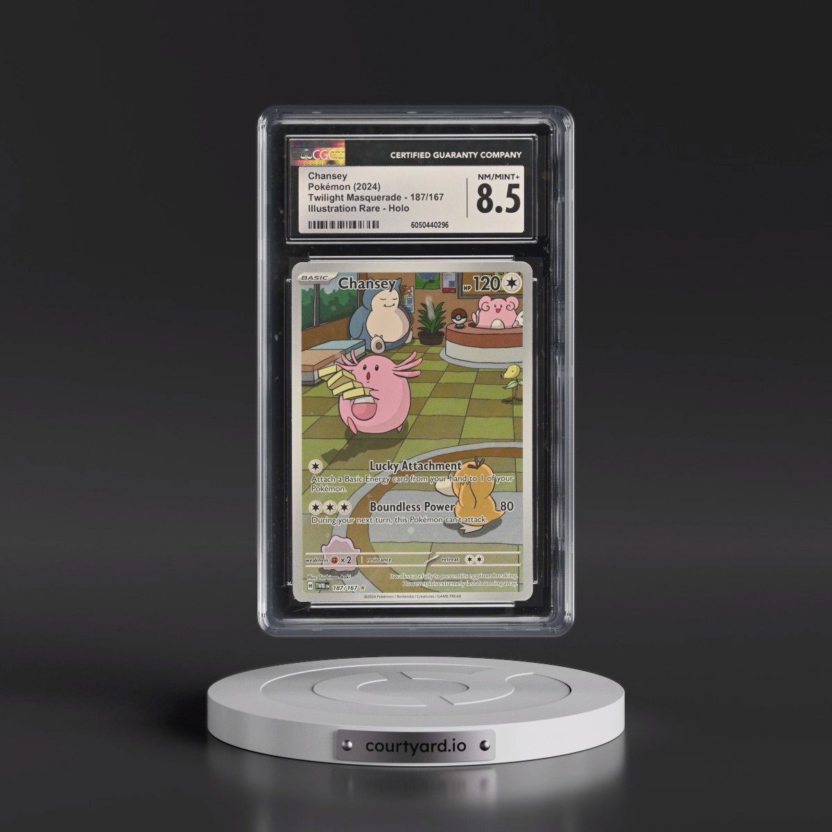 2024 Twilight Masquerade - TWM EN #187/167 Chansey - Illustration Rare Holo (CGC 8.5 NM-MT+)