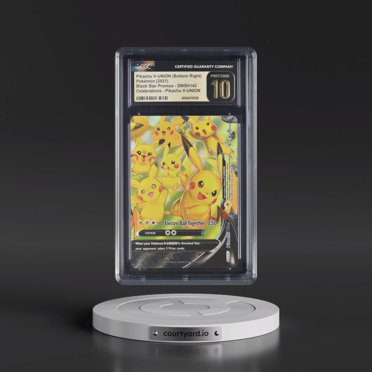 2021 Pokémon Swsh Black Star Promo #142 Pikachu V-Union - Celebrations Collection (CGC 10 PRISTINE)