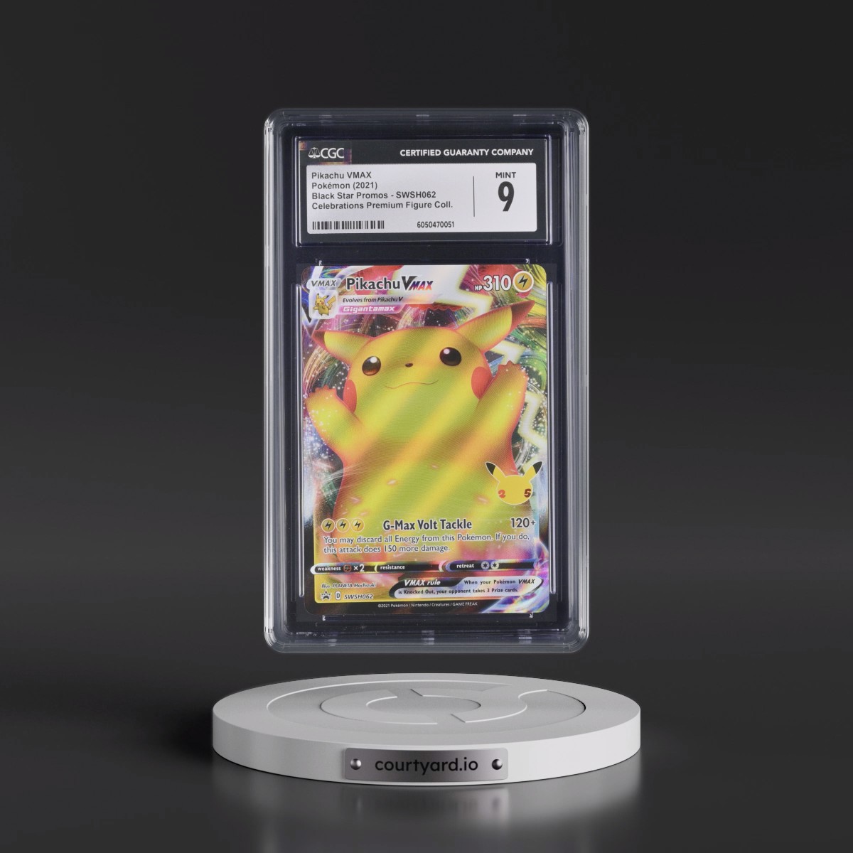 2017 Black Star Promos - Sword & Shield #SWSH062 Pikachu VMAX - Celebrations Premium Figure Coll. - Pikachu VMAX (Holo) (CGC 9 MINT)
