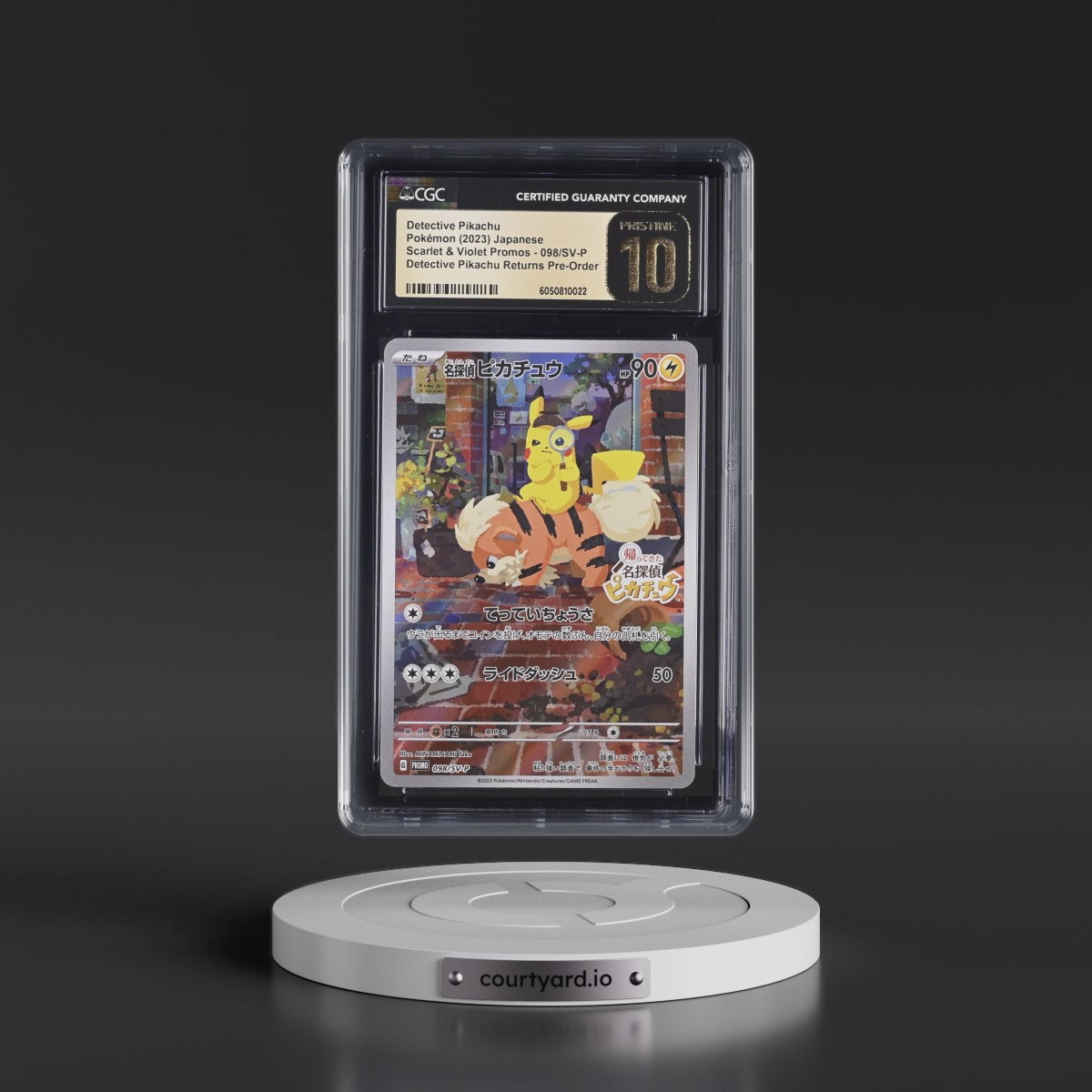 2022 Scarlet & Violet Promos #098/SV-P Detective Pikachu - Detective Pikachu Returns Pre-Order (Holo) (CGC 10 PRISTINE)
