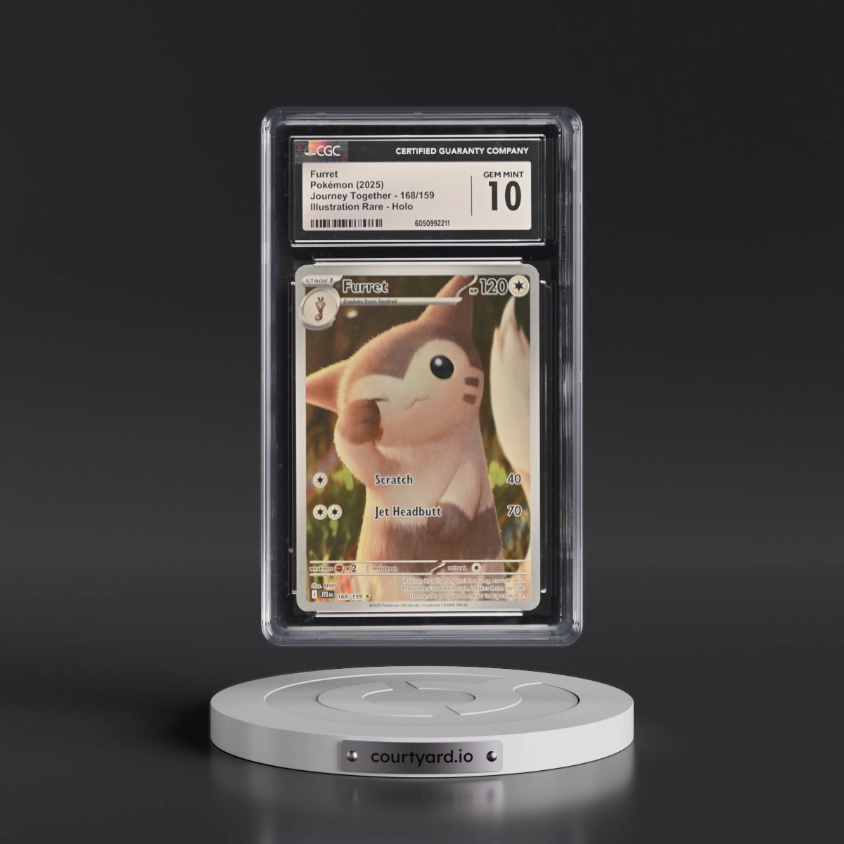 2024 Journey Together - JTG EN #168/159 Furret - Illustration Rare Holo (CGC 10 GEM MINT)