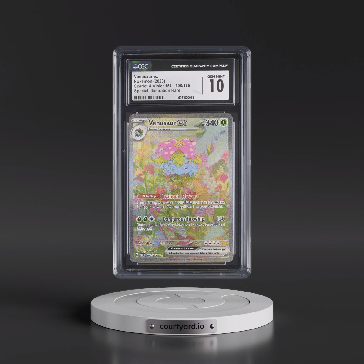 2023 Scarlet & Violet 151 - MEW EN #198/165 Venusaur ex - Special Illustration Rare (Holo) (CGC 10 GEM MINT)