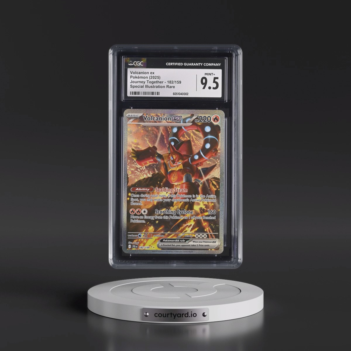 2024 Journey Together - JTG EN #182/159 Volcanion ex - Special Illustration Rare (Holo) (CGC 9.5 MINT+)