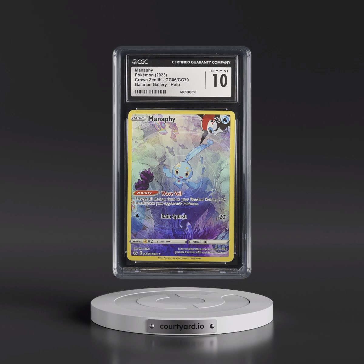 2023 Crown Zenith #GG06/GG70 Manaphy - Galarian Gallery Holo (CGC 10 GEM MINT)