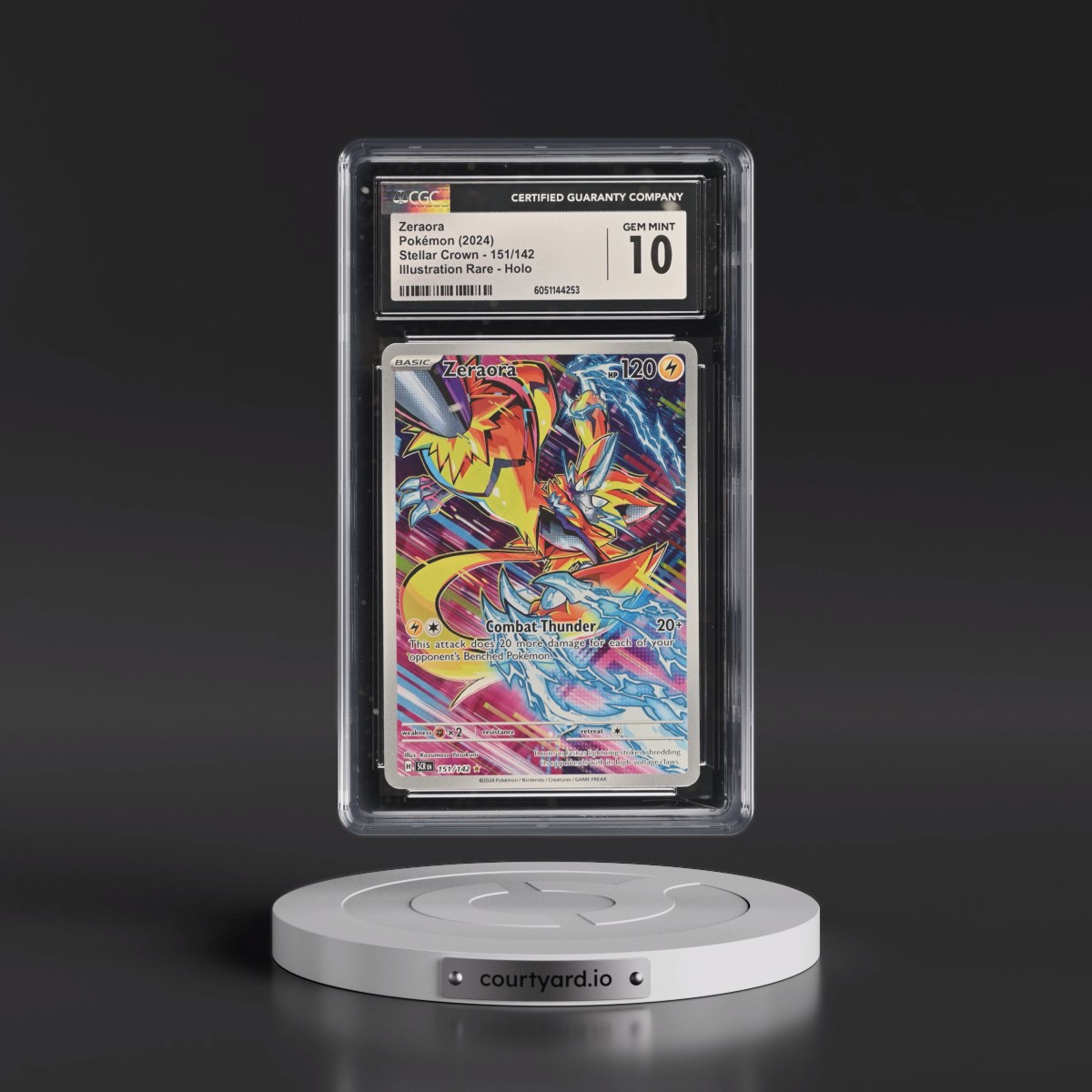 2024 Stellar Crown - SCR EN #151/142 Zeraora - Illustration Rare Holo (CGC 10 GEM MINT)