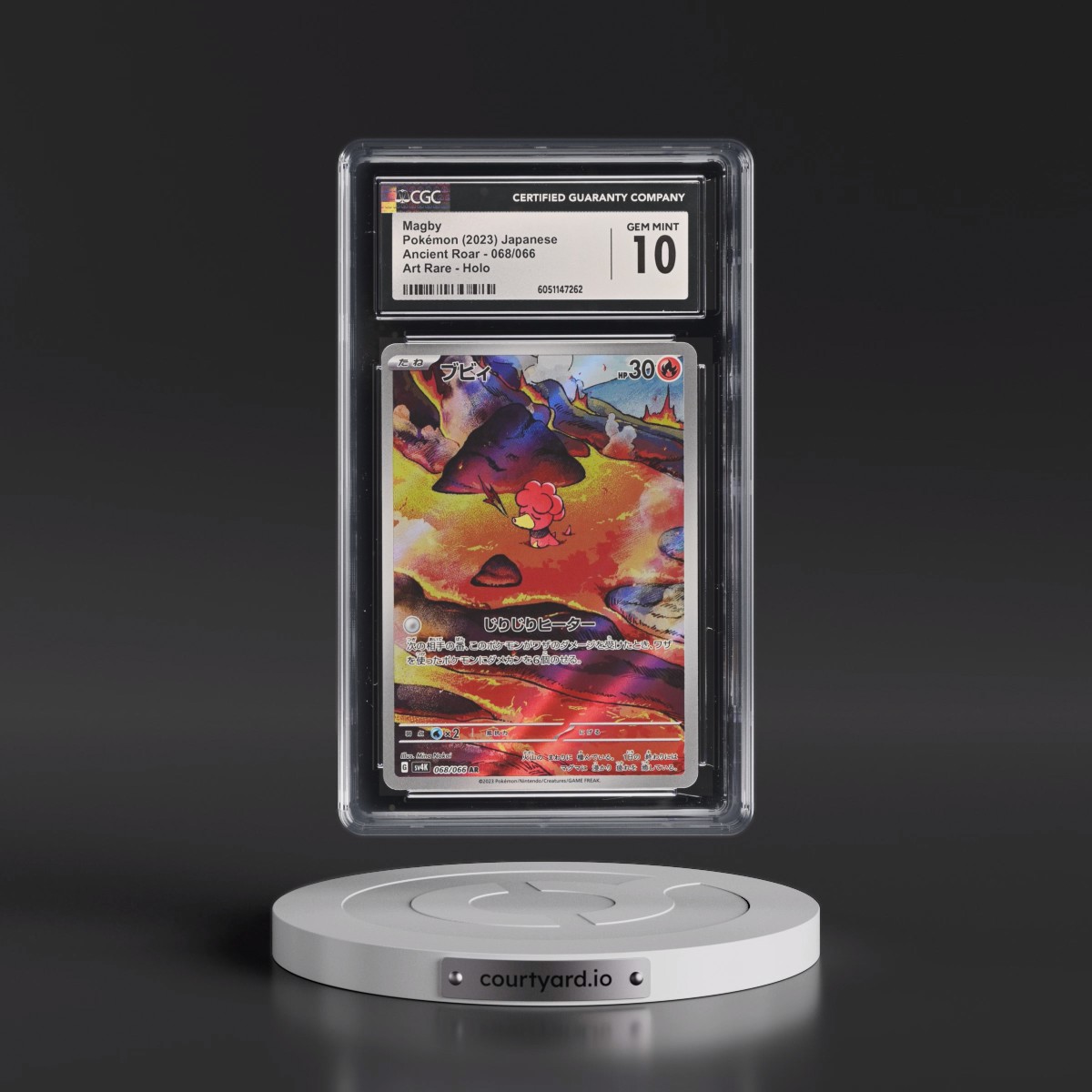 2023 Ancient Roar #068/066 Magby - Art Rare Holo (CGC 10 GEM MINT)