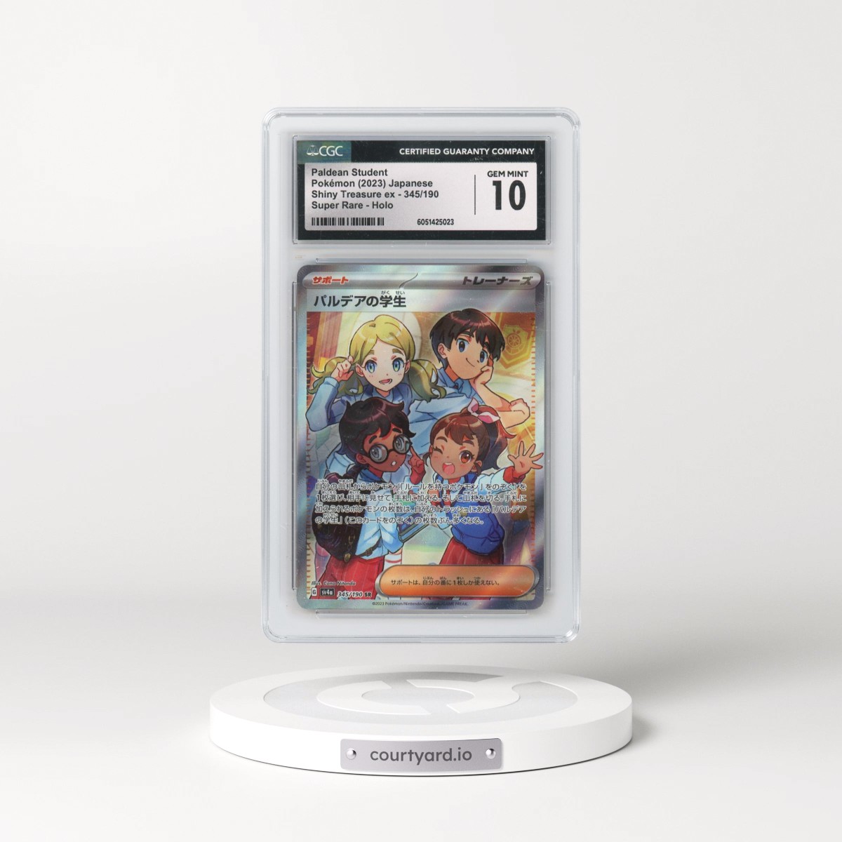 2023 Shiny Treasure ex #345/190 Paldean Student - Super Rare Holo (CGC 10 GEM MINT)