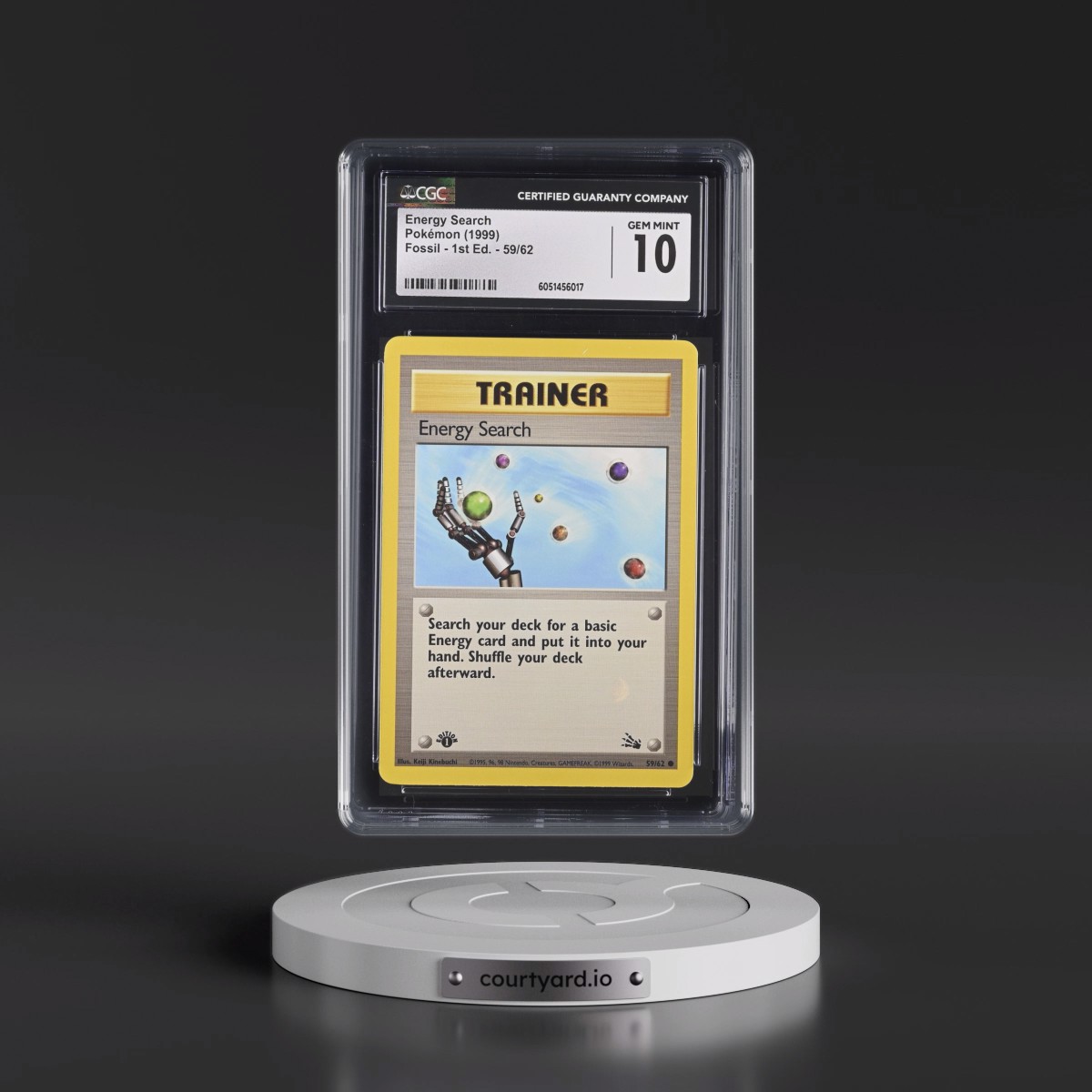 1999 Fossil #59/62 Energy Search - 1st Edition 1st Edition (CGC 10 GEM MINT)