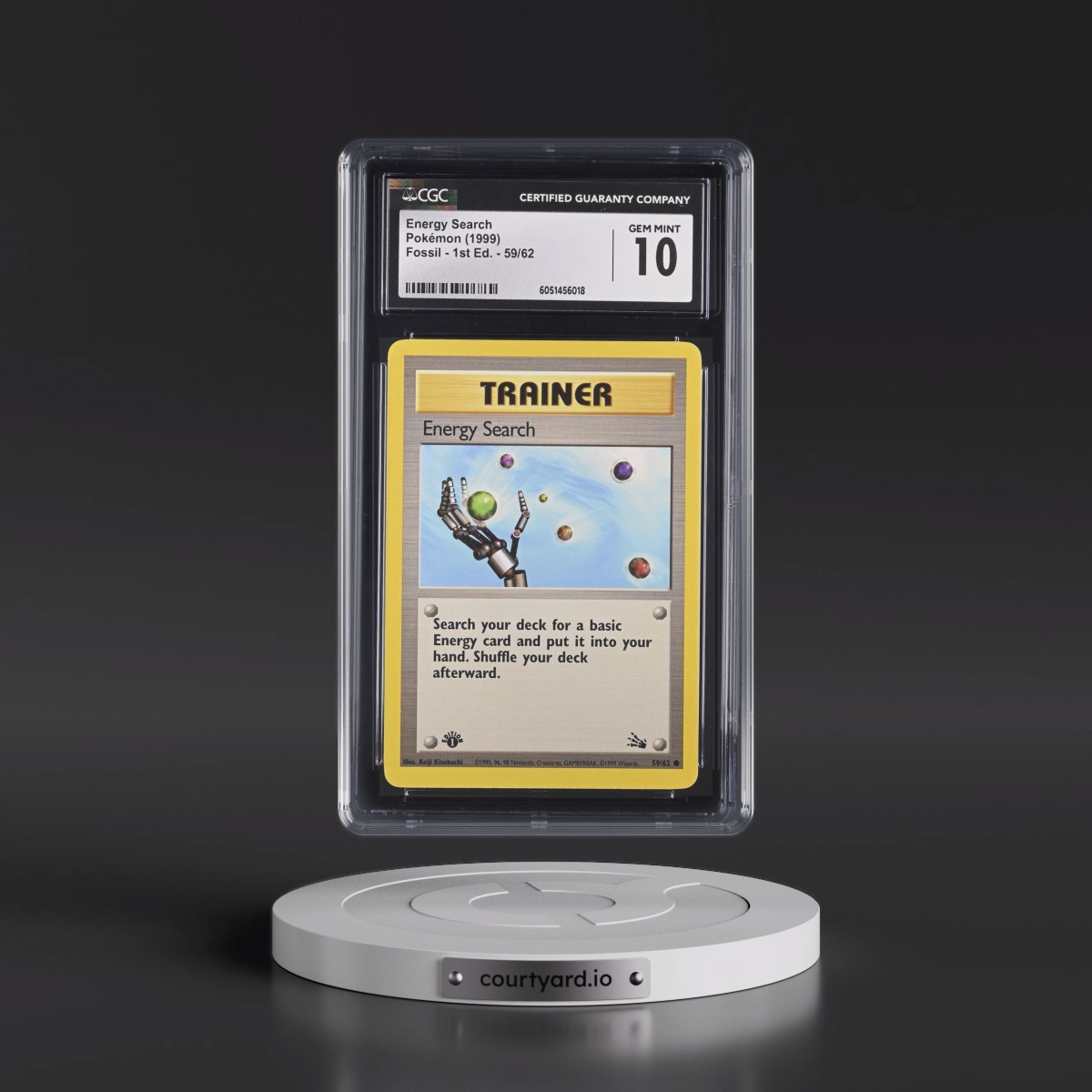 1999 Fossil #59/62 Energy Search - 1st Edition 1st Edition (CGC 10 GEM MINT)