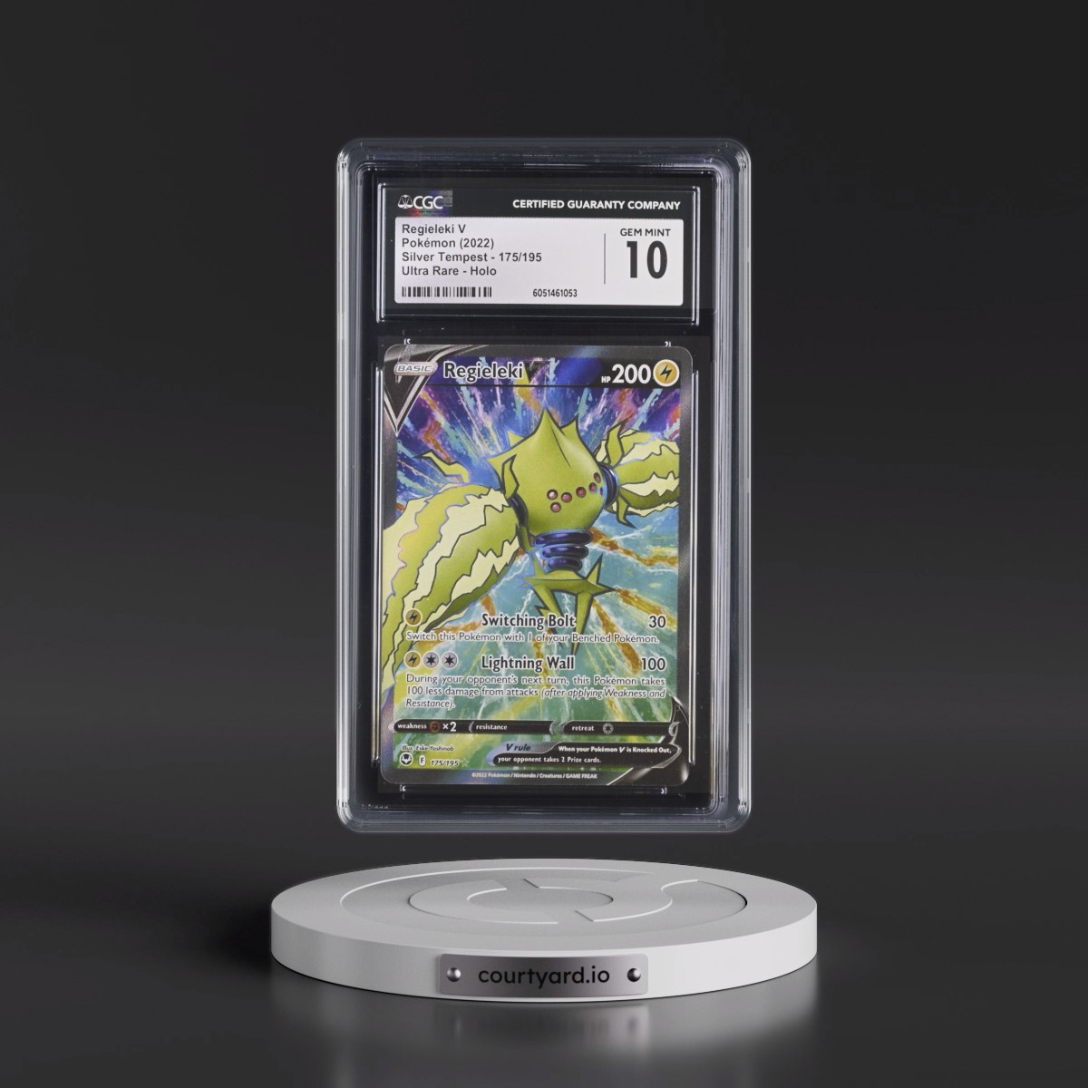 2022 Silver Tempest #175/195 Regieleki V - Ultra Rare Holo (CGC 10 GEM MINT)