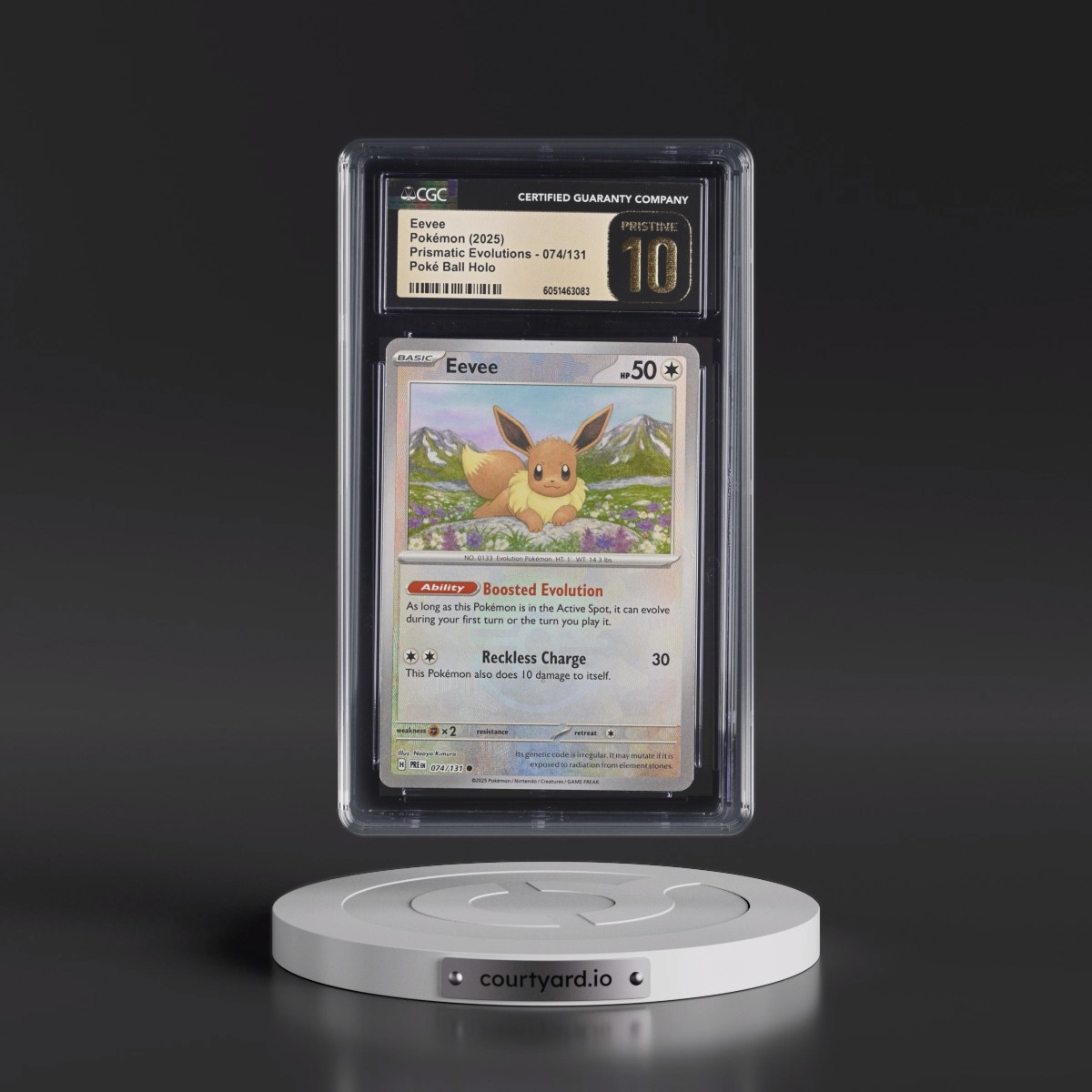 2024 Prismatic Evolutions - PRE EN #074/131 Eevee - Poké Ball Holo (CGC 10 PRISTINE)