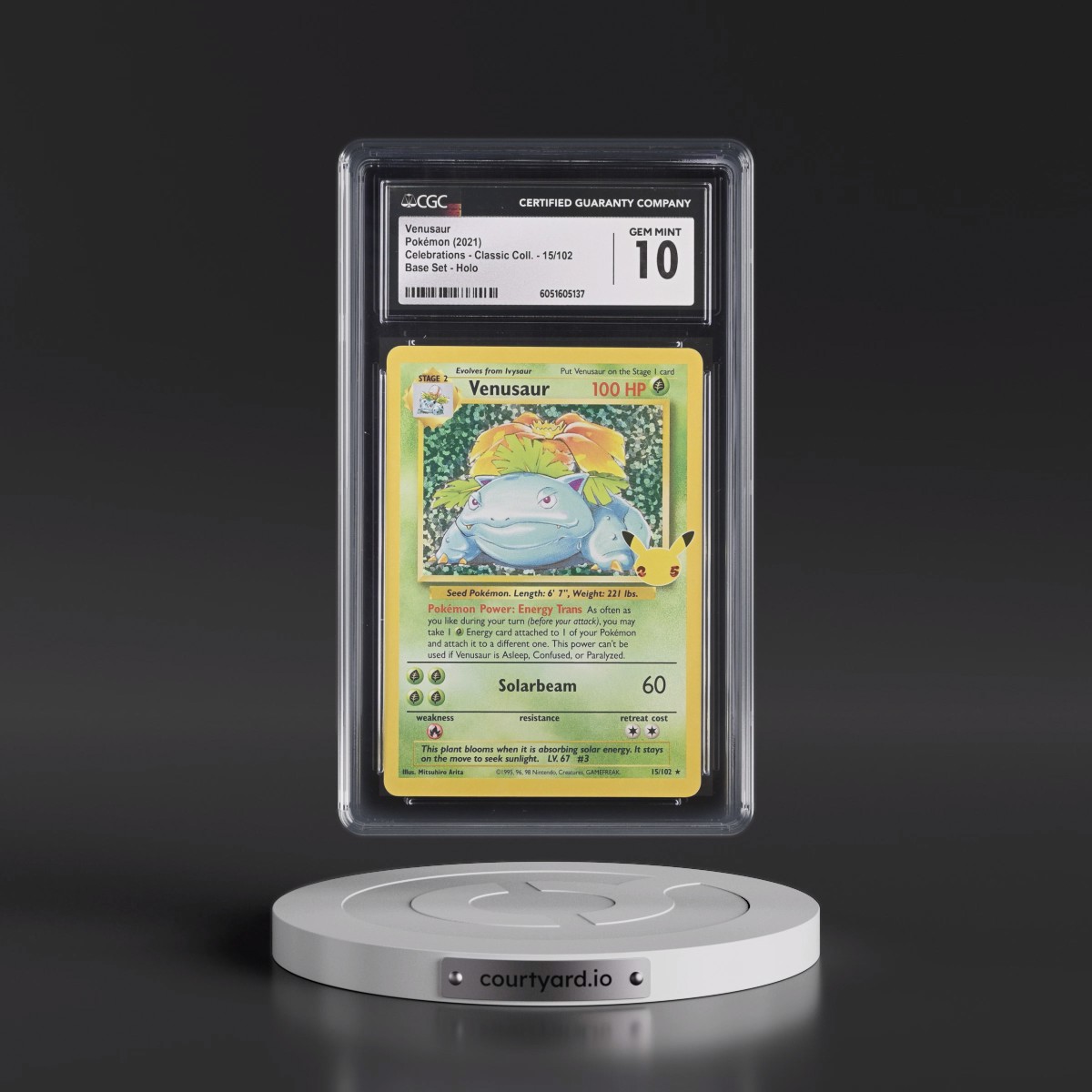 2021 Celebrations - Classic Collection #15/102 Venusaur - Base Set Holo (CGC 10 GEM MINT)