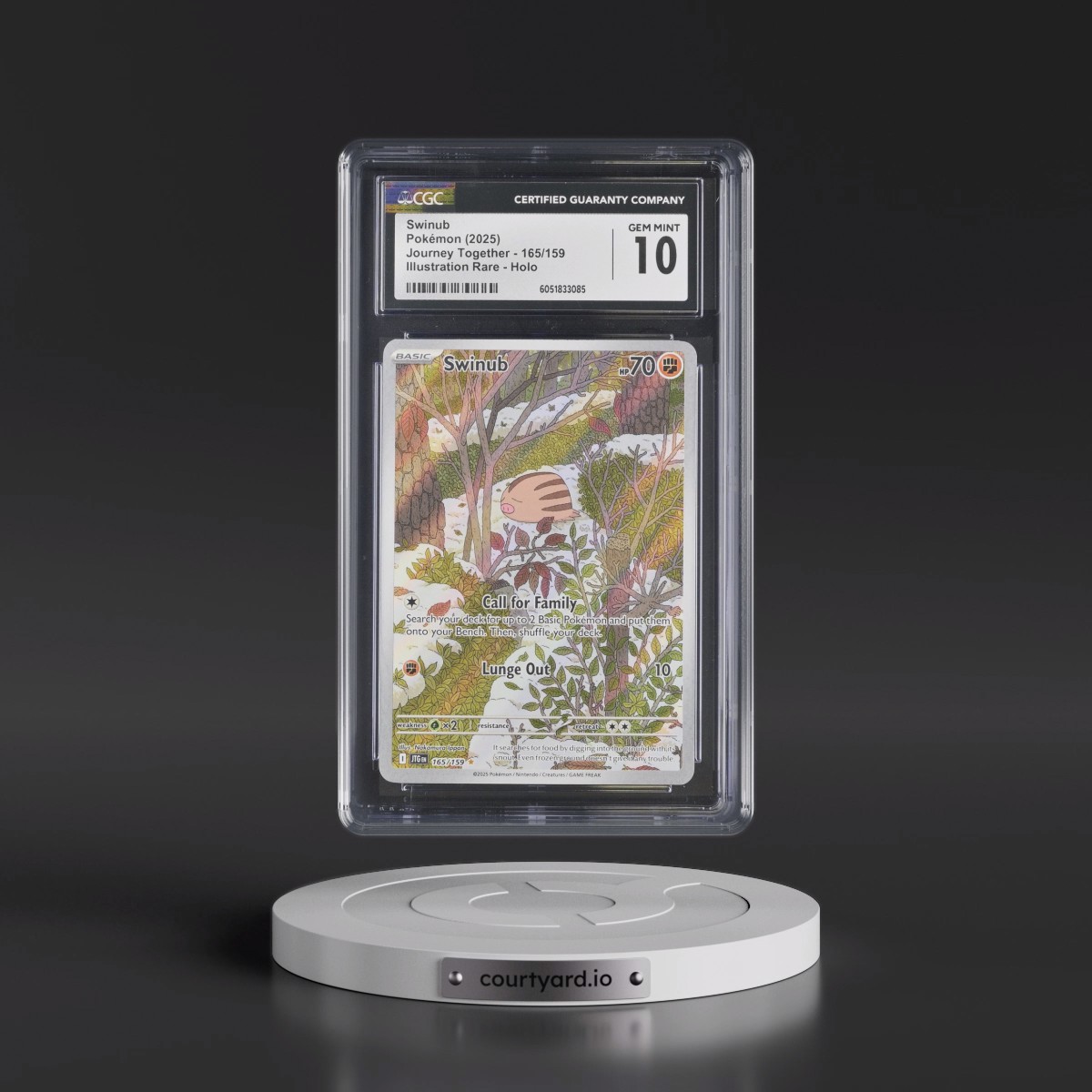2025 Journey Together - JTG EN #165/159 Swinub - Illustration Rare Holo (CGC 10 GEM MINT)