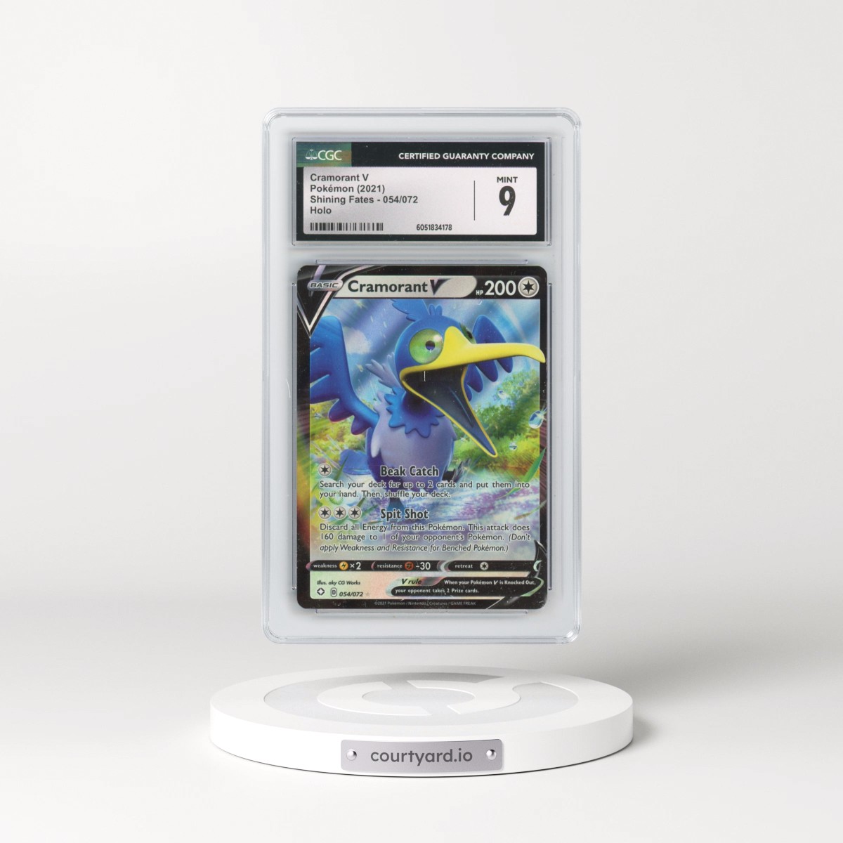 2021 Shining Fates #054/072 Cramorant V - Holo (CGC 9 MINT)