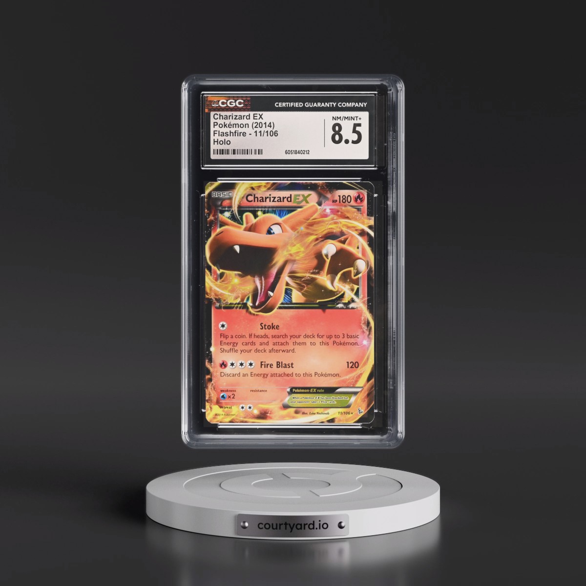 2014 Flashfire #11/106 Charizard EX - Holo (CGC 8.5 NM-MT+)