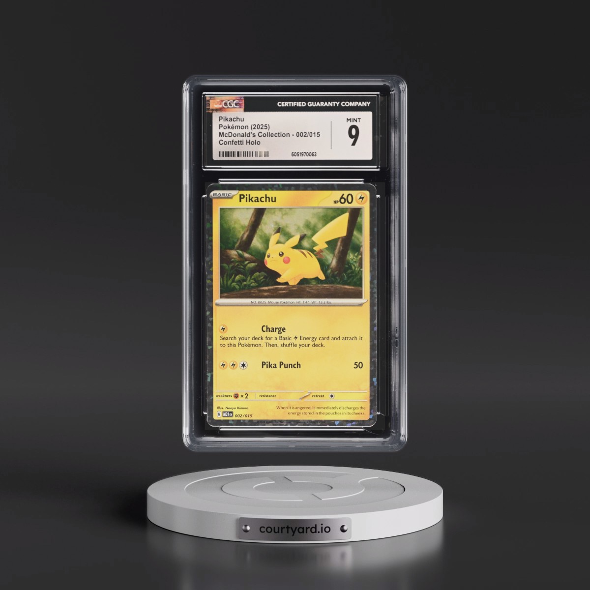 2025 McDonald's Collection - M24 EN #002/015 Pikachu - Confetti Holo (CGC 9 MINT)