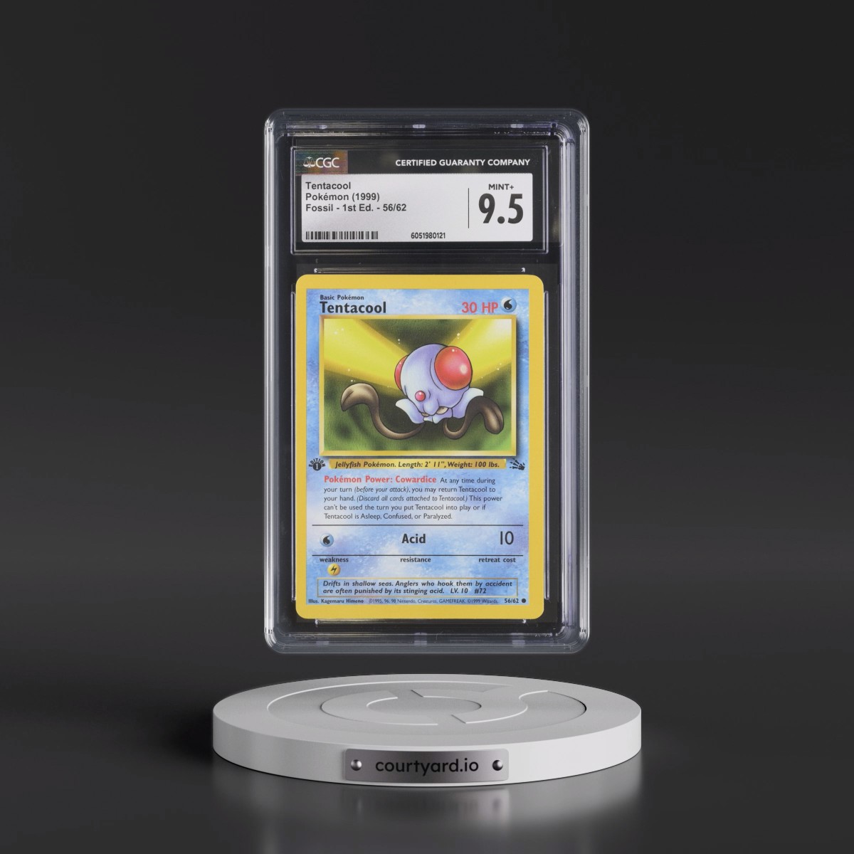 1999 Fossil #56/62 Tentacool - 1st Edition 1st Edition (CGC 9.5 MINT+)