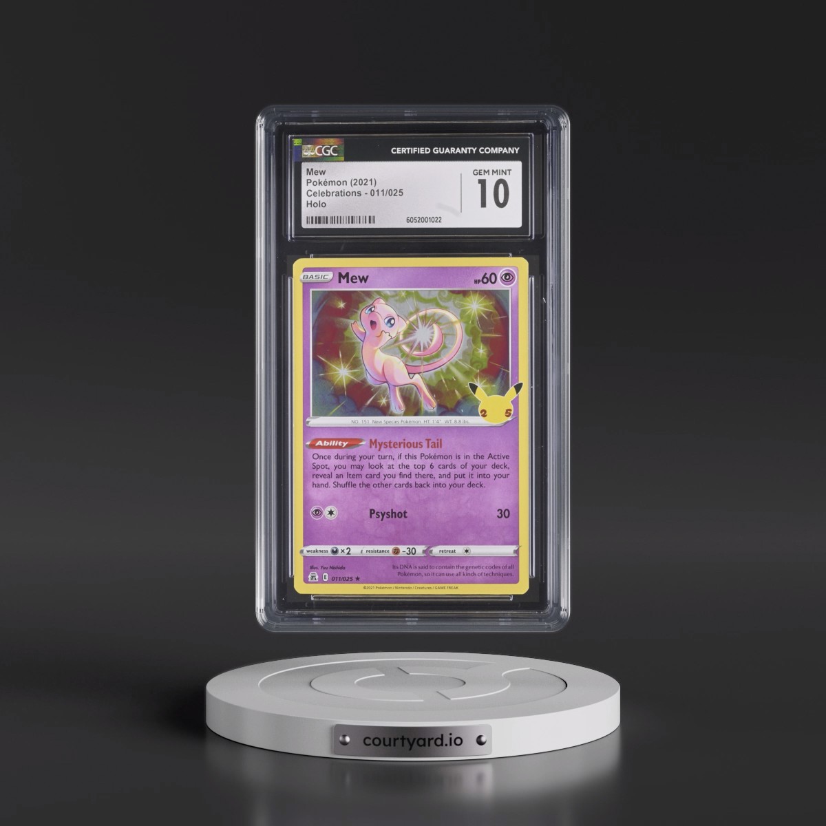 2021 Celebrations Mew - Holo #011/025 CGC 10