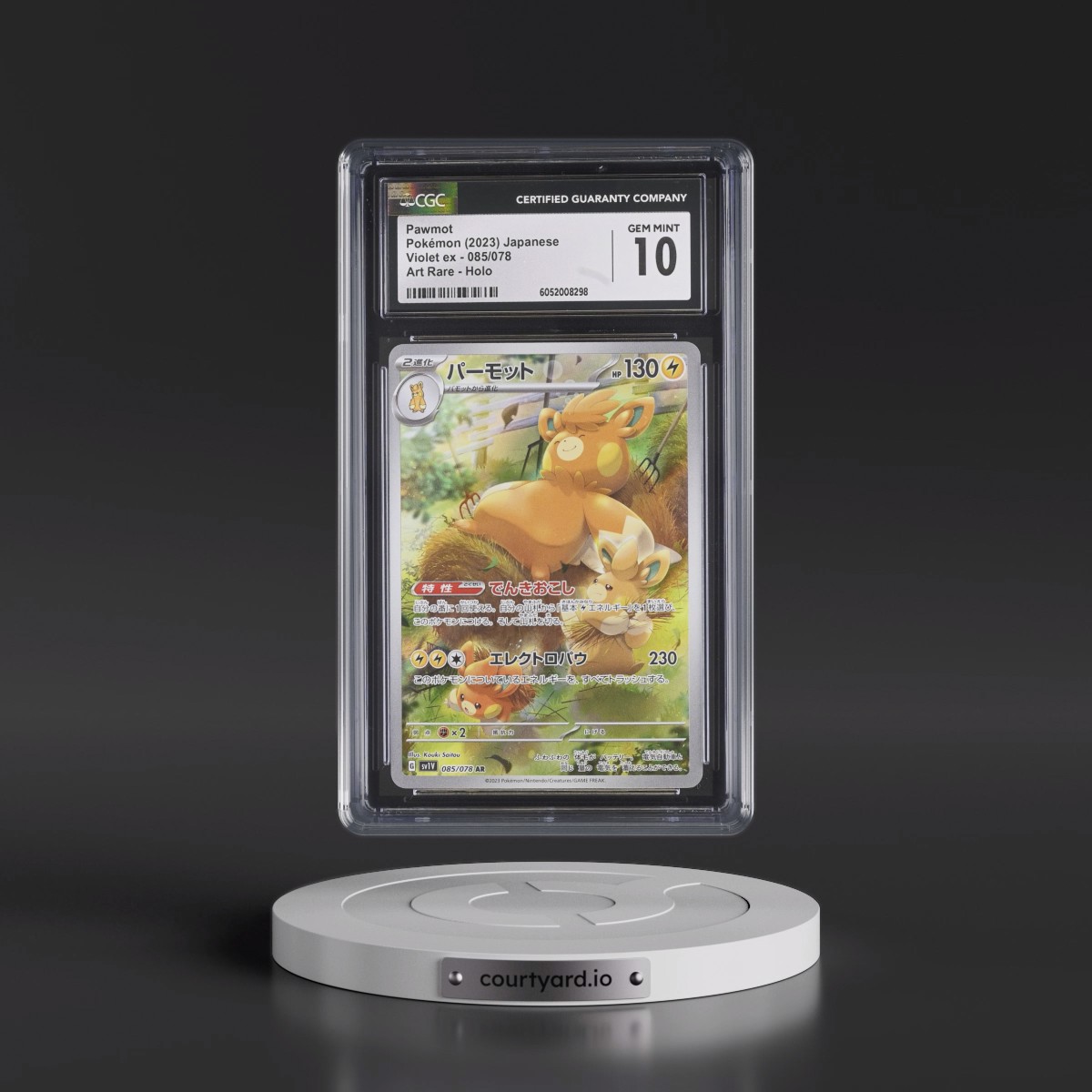 2023 Pokémon Sv1v-Violet EX #085 Pawmot - Art Rare (CGC 10 GEM MINT)