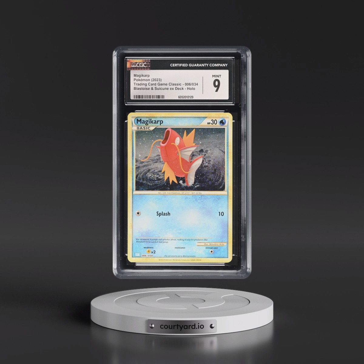 2023 Trading Card Game Classic - CLV, CLC, CLB #006/034 Magikarp - Blastoise & Suicune ex Deck - CLB Holo (CGC 9 MINT)