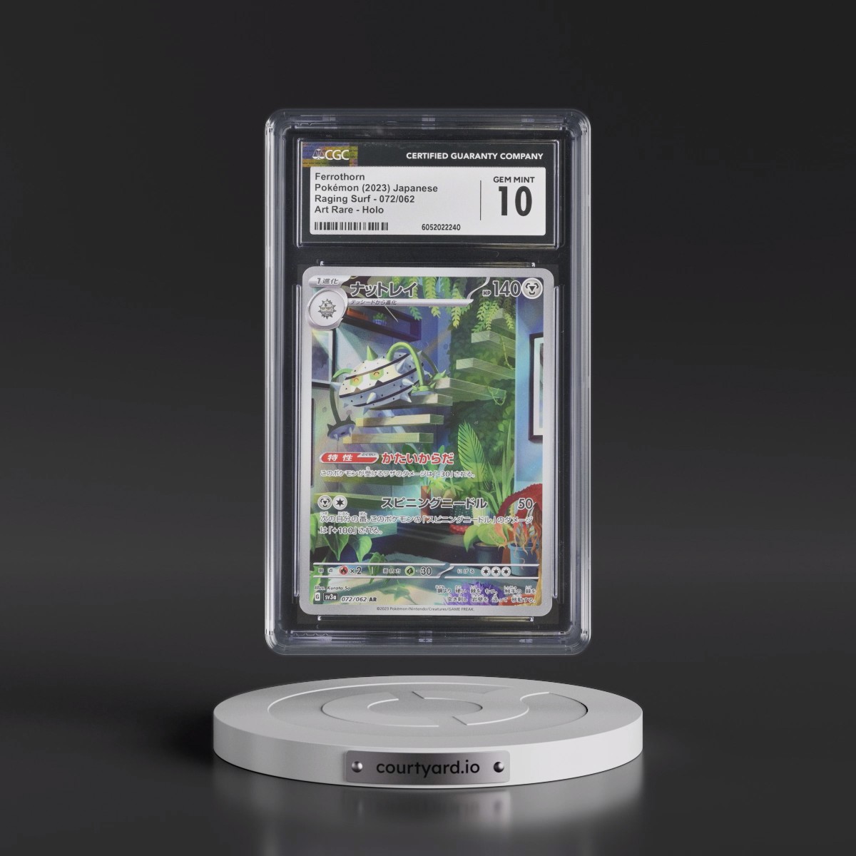 2023 Raging Surf #072/062 Ferrothorn - Art Rare Holo (CGC 10 GEM MINT)