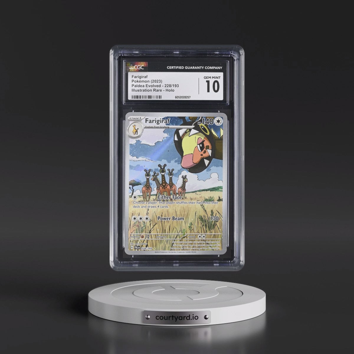 2023 Paldea Evolved - PAL EN #228/193 Farigiraf - Illustration Rare Holo (CGC 10 GEM MINT)