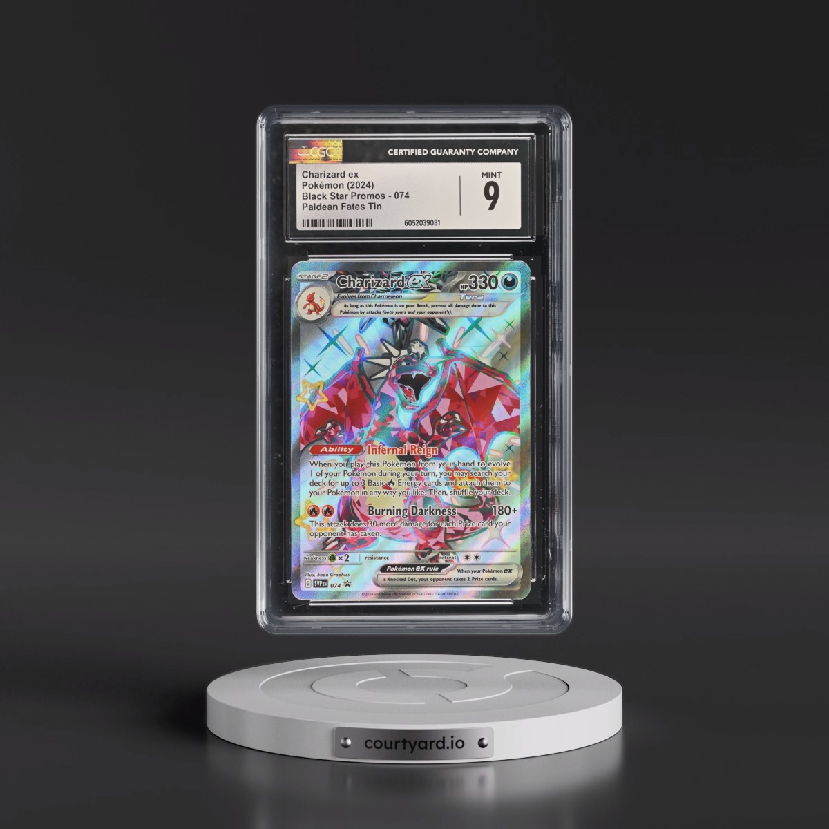 2023 Black Star Promos - Scarlet & Violet SVP EN #074 Charizard ex - Paldean Fates Tin (Holo) (CGC 9 MINT)