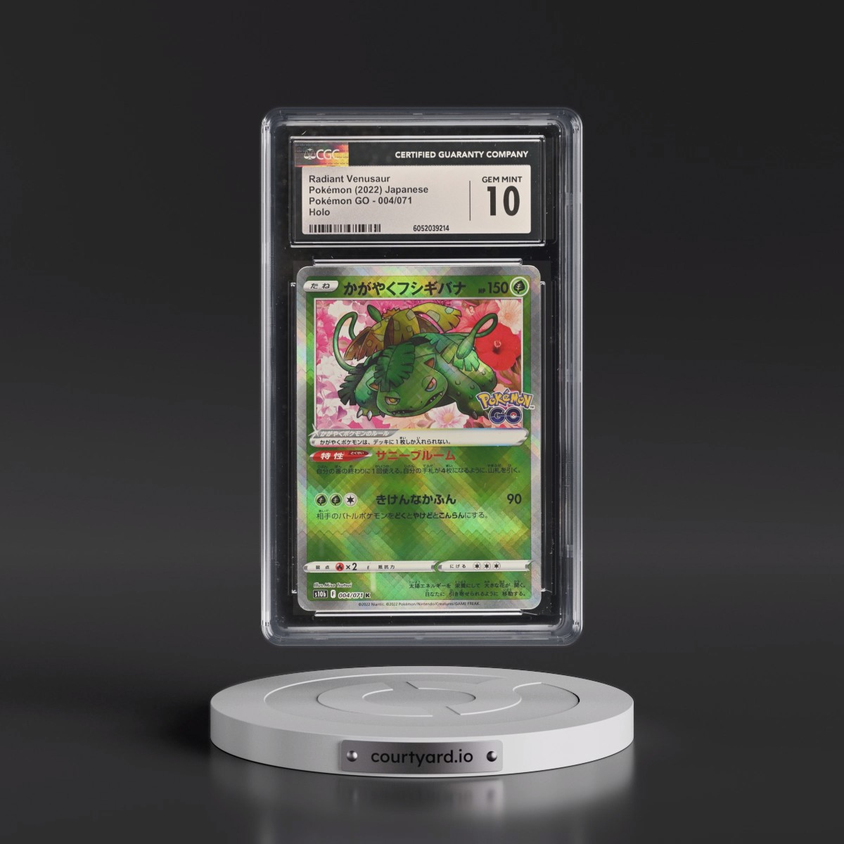 2022 Pokémon GO #004/071 Radiant Venusaur - Holo (CGC 10 GEM MINT)