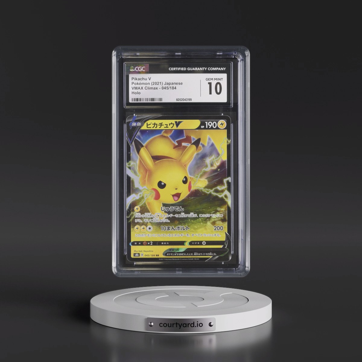 2021 VMAX Climax #045/184 Pikachu V - Holo (CGC 10 GEM MINT)