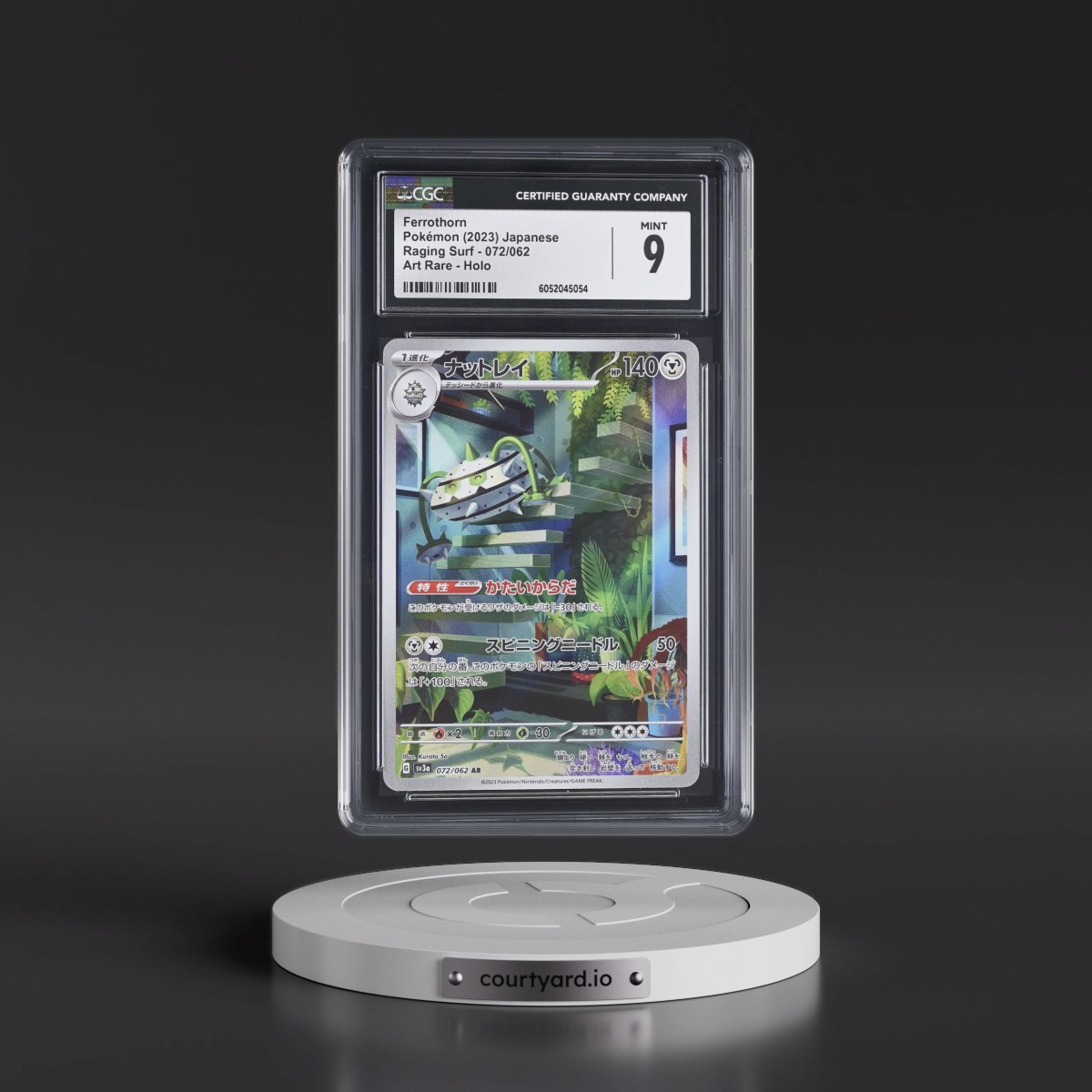 2023 Raging Surf #072/062 Ferrothorn - Art Rare Holo (CGC 9 MINT)
