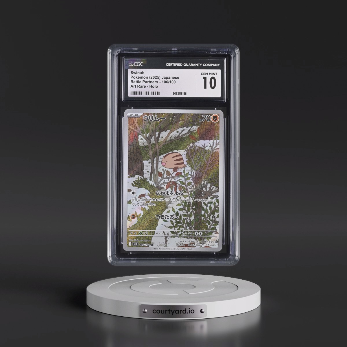 2025 Battle Partners - sv9 #106/100 Swinub - Art Rare Holo (CGC 10 GEM MINT)