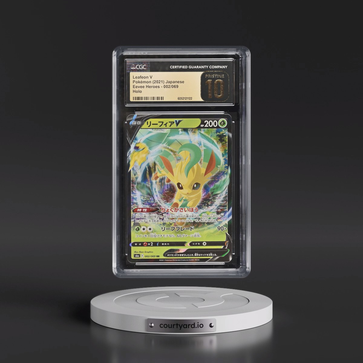 2021 Eevee Heroes #002/069 Leafeon V - Holo (CGC 10 PRISTINE)