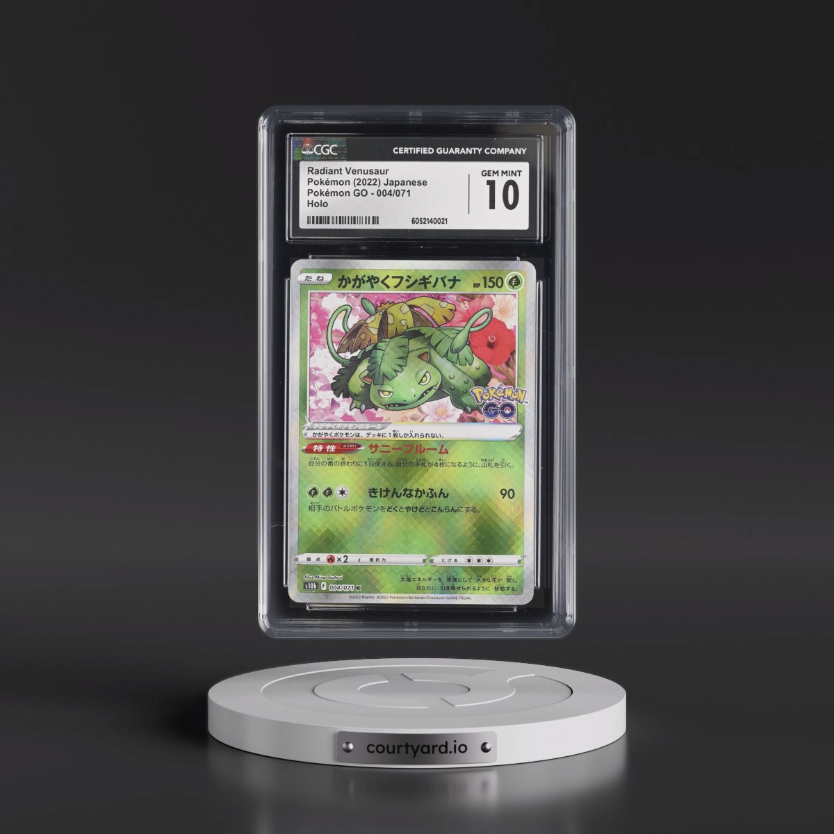 2022 Pokémon GO #004/071 Radiant Venusaur - Holo (CGC 10 GEM MINT)