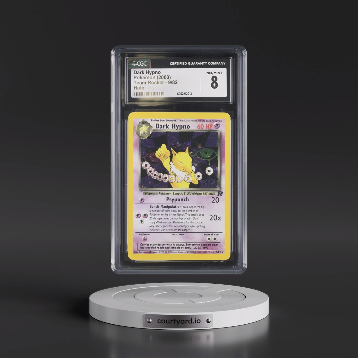 1999 Team Rocket #9/82 Dark Hypno - Holo (CGC 8 NM-MT)