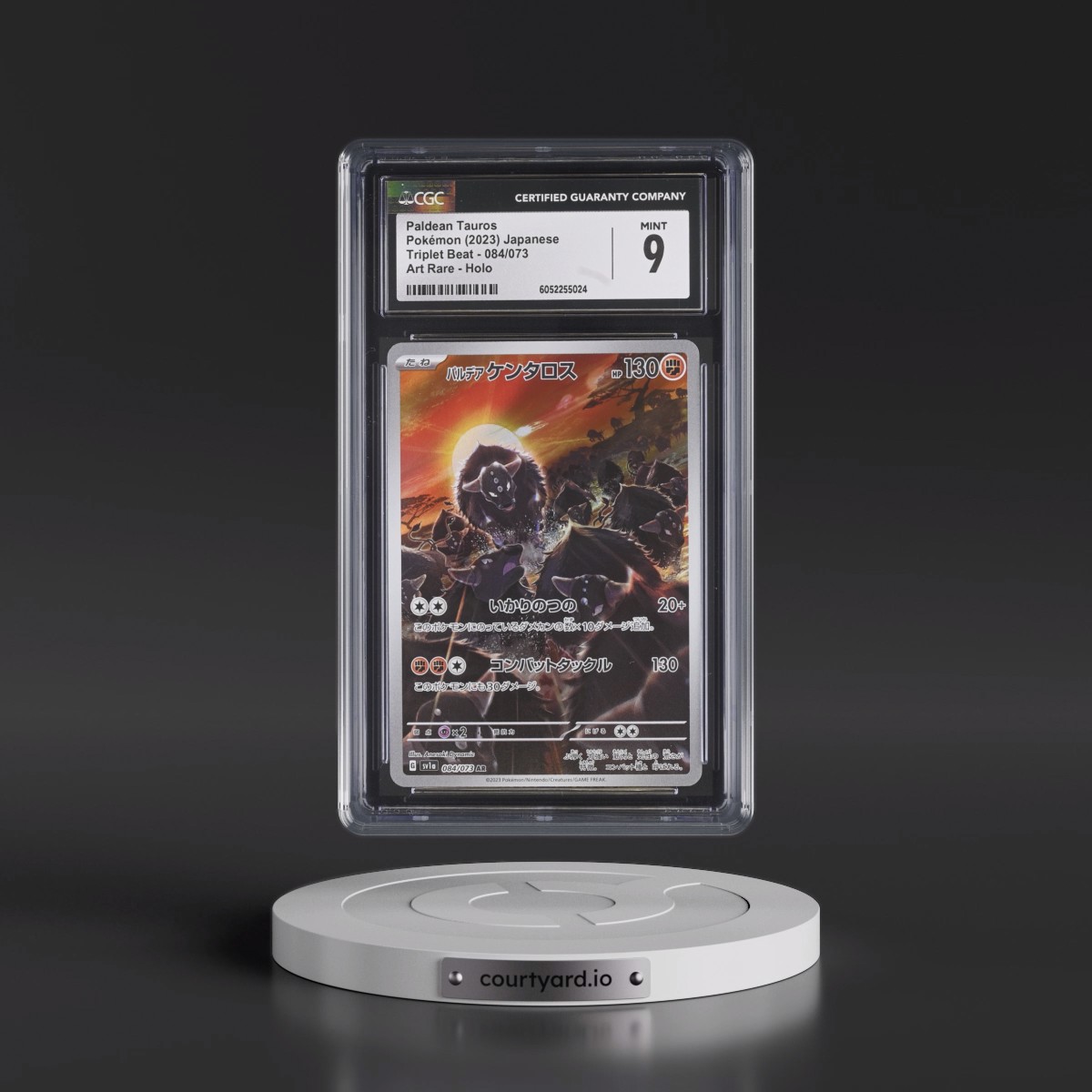 2023 Triplet Beat #084/073 Paldean Tauros - Art Rare Holo (CGC 9 MINT)