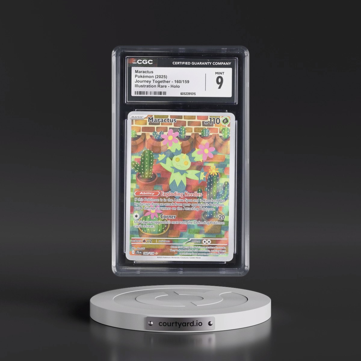 2025 Pokémon Jtg EN-Journey Together #160 Maractus - Illustration Rare (CGC 9 MINT)