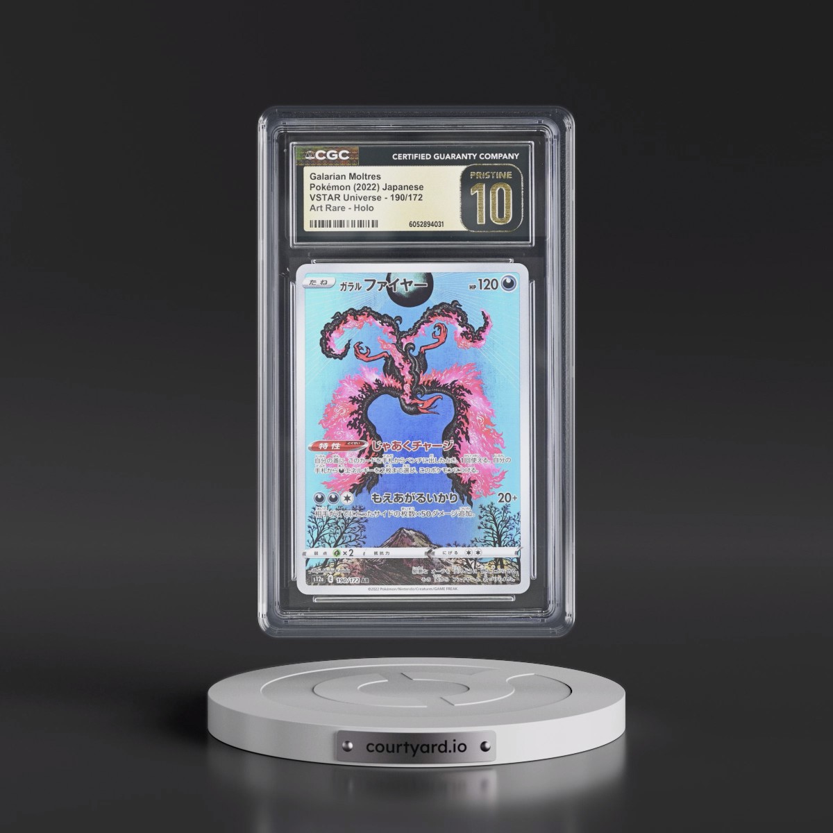 2022 VSTAR Universe #190/172 Galarian Moltres - Art Rare Holo (CGC 10 PRISTINE)