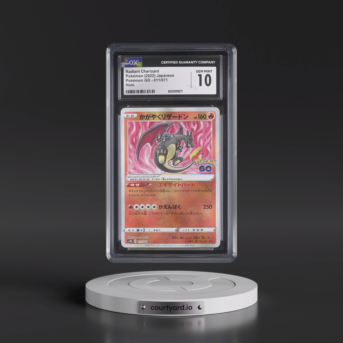 2022 Pokémon GO #011/071 Radiant Charizard - Holo (CGC 10 GEM MINT)