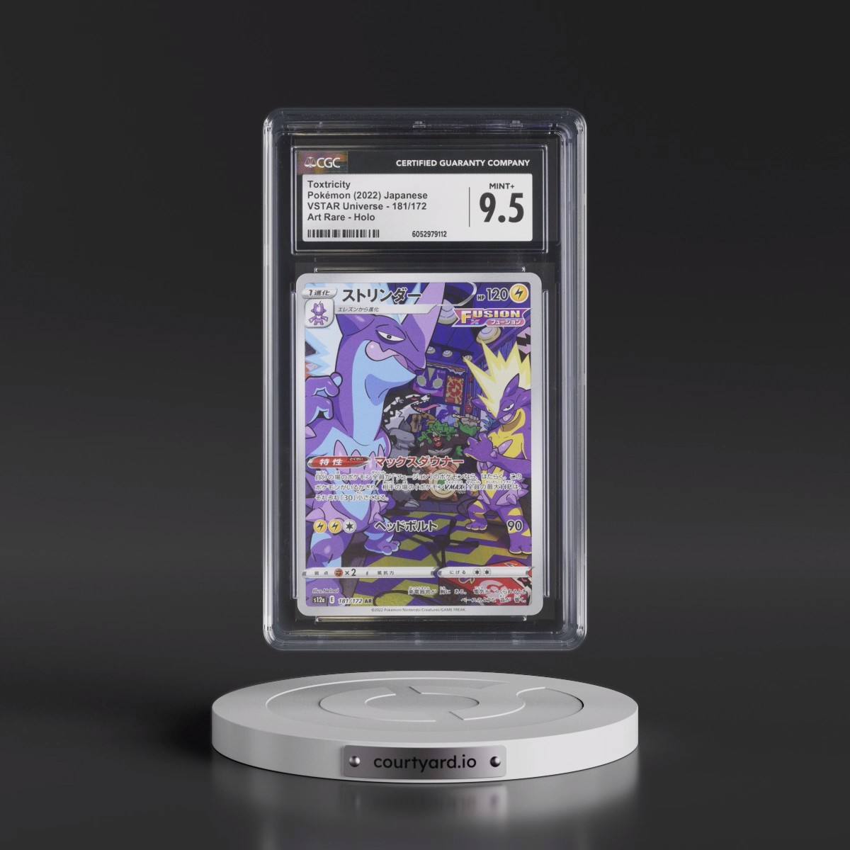 2022 VSTAR Universe #181/172 Toxtricity - Art Rare Holo (CGC 9.5 MINT+)