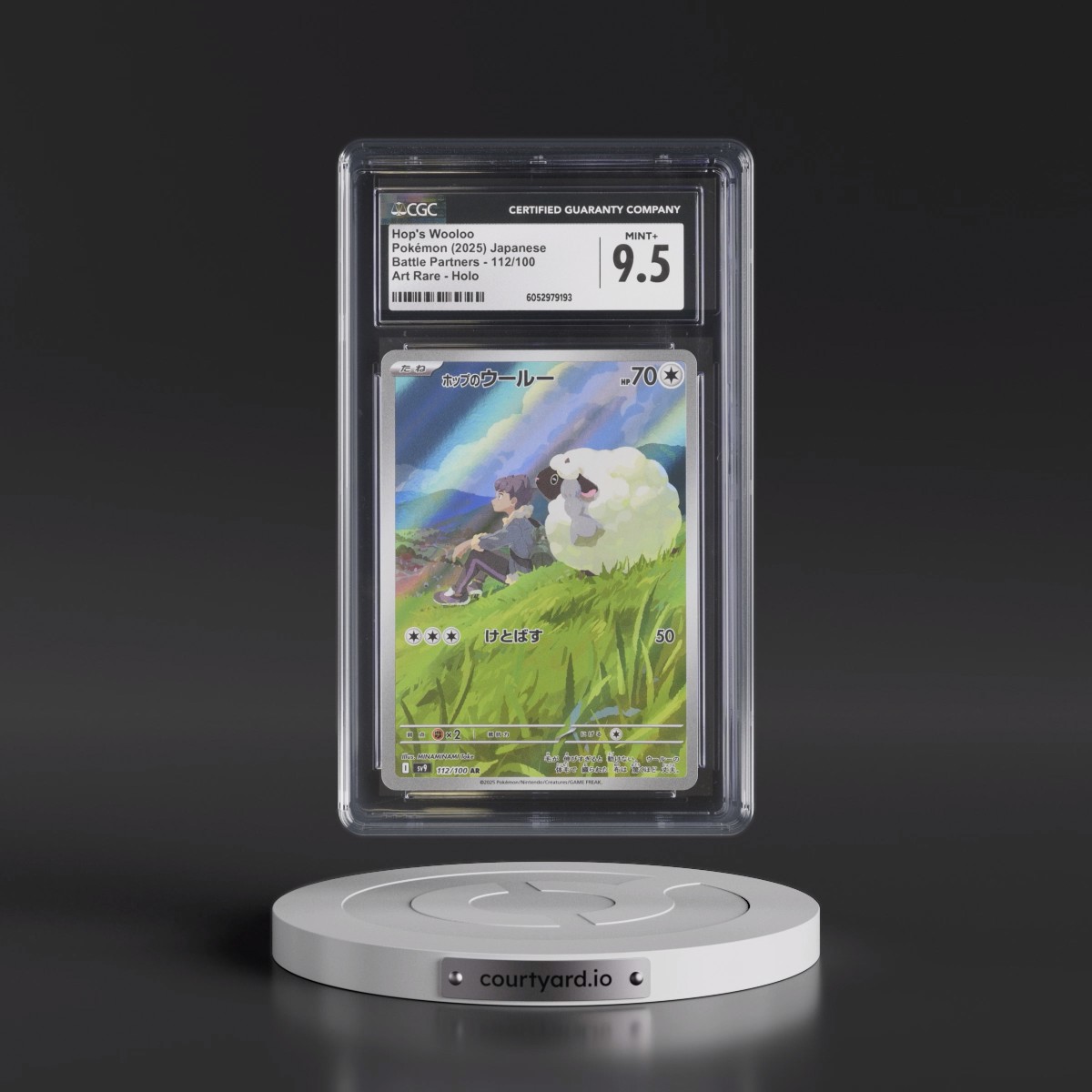 2025 Battle Partners - sv9 #112/100 Hop's Wooloo - Art Rare Holo (CGC 9.5 MINT+)