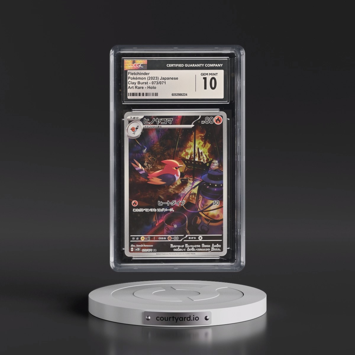 2023 Pokémon Sv2d-Clay Burst #073 Fletchinder - Art Rare (CGC 10 GEM MINT)