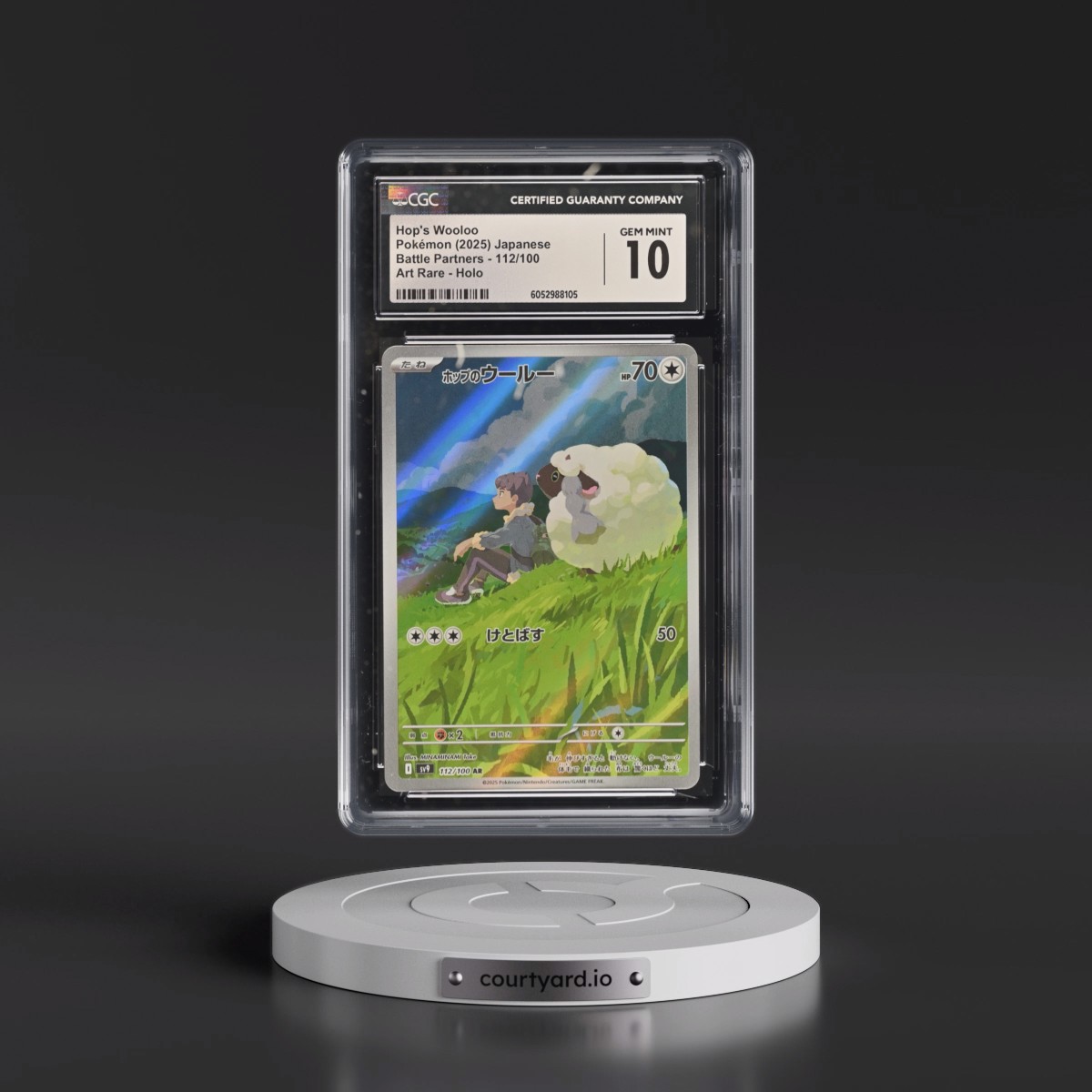 2025 Battle Partners - sv9 Hop's Wooloo - Art Rare Holo #112/100 CGC 10