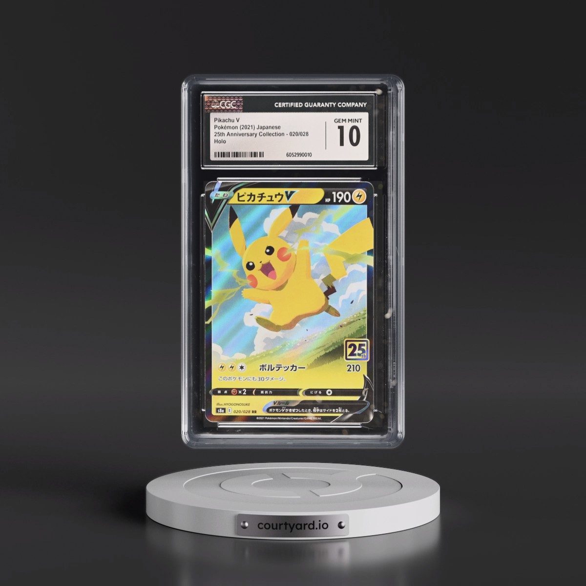 2021 25th Anniversary Collection #020/028 Pikachu V - Holo (CGC 10 GEM MINT)