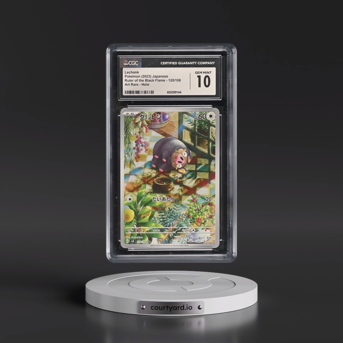 2023 Ruler of the Black Flame #120/108 Lechonk - Art Rare Holo (CGC 10 GEM MINT)
