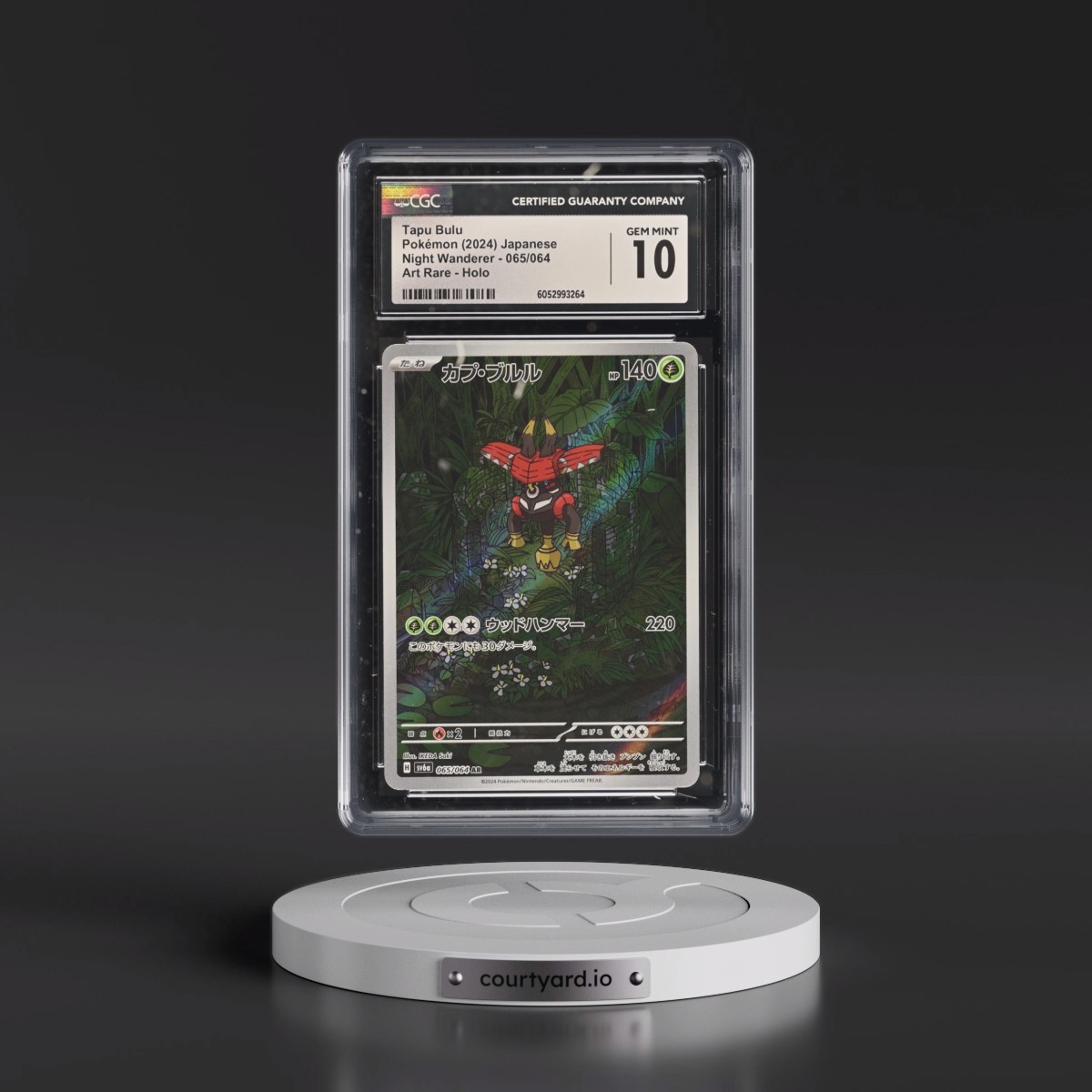 2024 Night Wanderer Tapu Bulu - Art Rare Holo #065/064 CGC 10