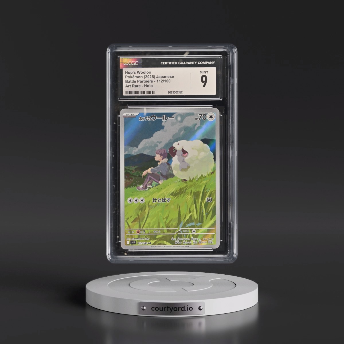 2025 Battle Partners - sv9 #112/100 Hop's Wooloo - Art Rare Holo (CGC 9 MINT)